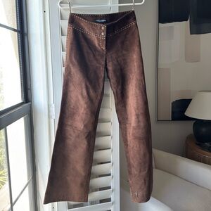 Vintage Dolce & Gabbana suede low rise pants